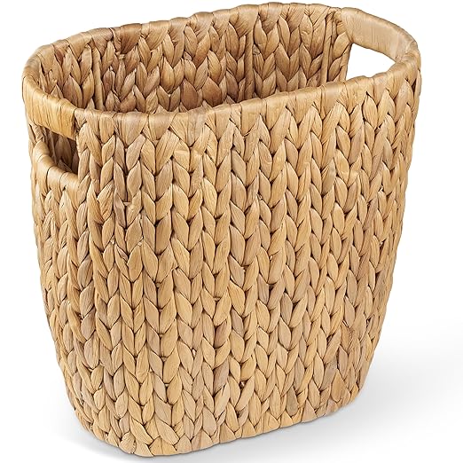 3.5 - gallon Hand - woven Wicker Trash Can - A New Favorite for Stylish Storage