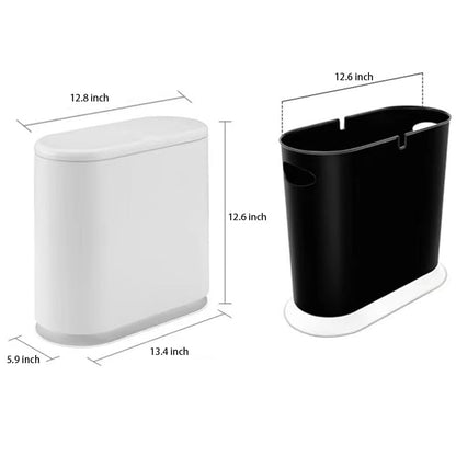Simple Two - tone Flip - top Trash Can - A New Choice for Home Storage