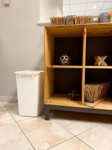Simple and Practical Beige Plastic Trash Can - A Great Home Storage Partner