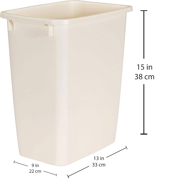 Simple and Practical Beige Plastic Trash Can - A Great Home Storage Partner