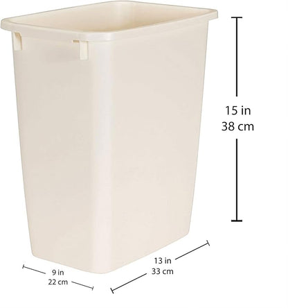 Simple and Practical Beige Plastic Trash Can - A Great Home Storage Partner
