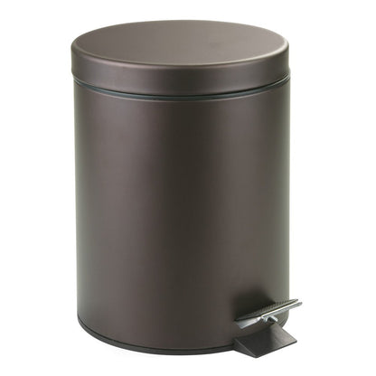 Classic Dark Brown Pedal - operated Trash Can - A Practical Choice for Home Storage