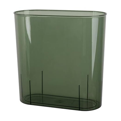 Fashionable and Simple Dark Green Transparent Trash Can - A New Choice for Home Storage