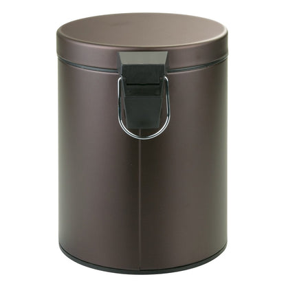 Classic Dark Brown Pedal - operated Trash Can - A Practical Choice for Home Storage