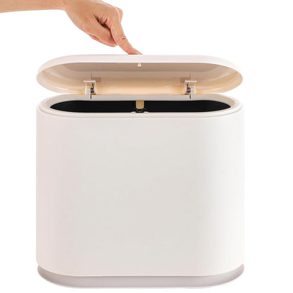 Simple Two - tone Flip - top Trash Can - A New Choice for Home Storage