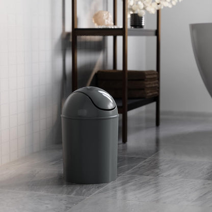 Fashionable and Simple Gray - black Flip - top Trash Can - A Great Home Storage Helper