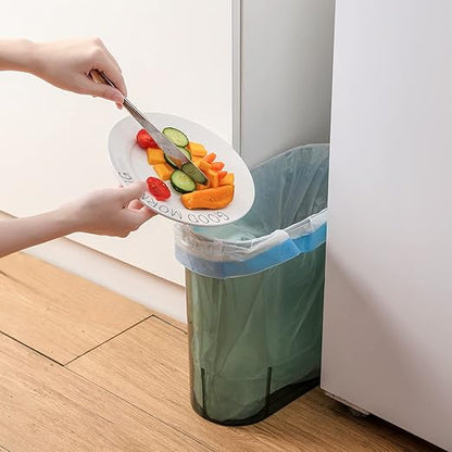 Fashionable and Simple Dark Green Transparent Trash Can - A New Choice for Home Storage