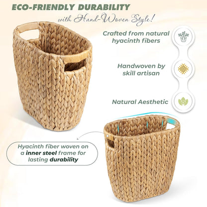 3.5 - gallon Hand - woven Wicker Trash Can - A New Favorite for Stylish Storage