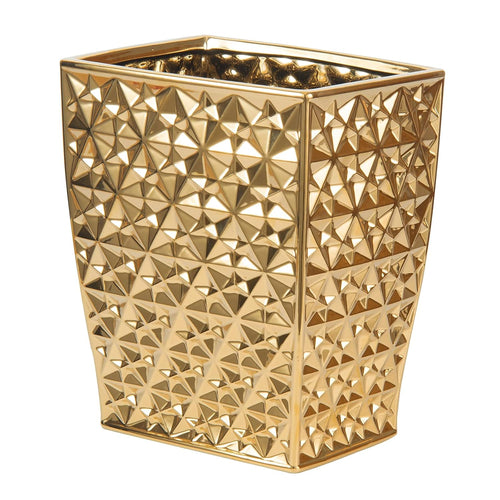 Luxurious and Shining: Golden Ribbed Trash Can, a New Highlight in Home Storage